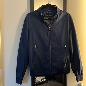 Zara Men’s Navy Bomber Jacket size Medium